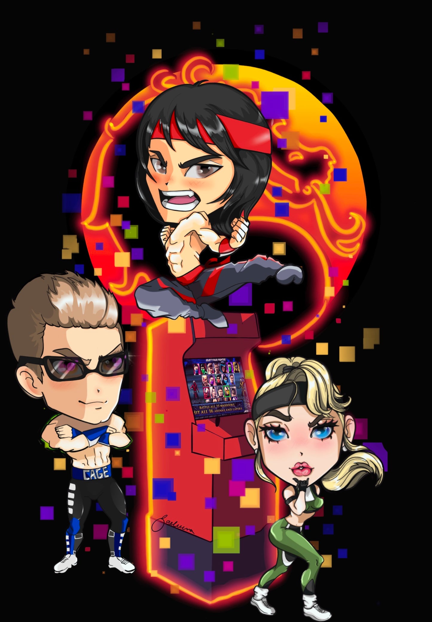 Liu Kang, Johnny Cage, & Sonya Blade