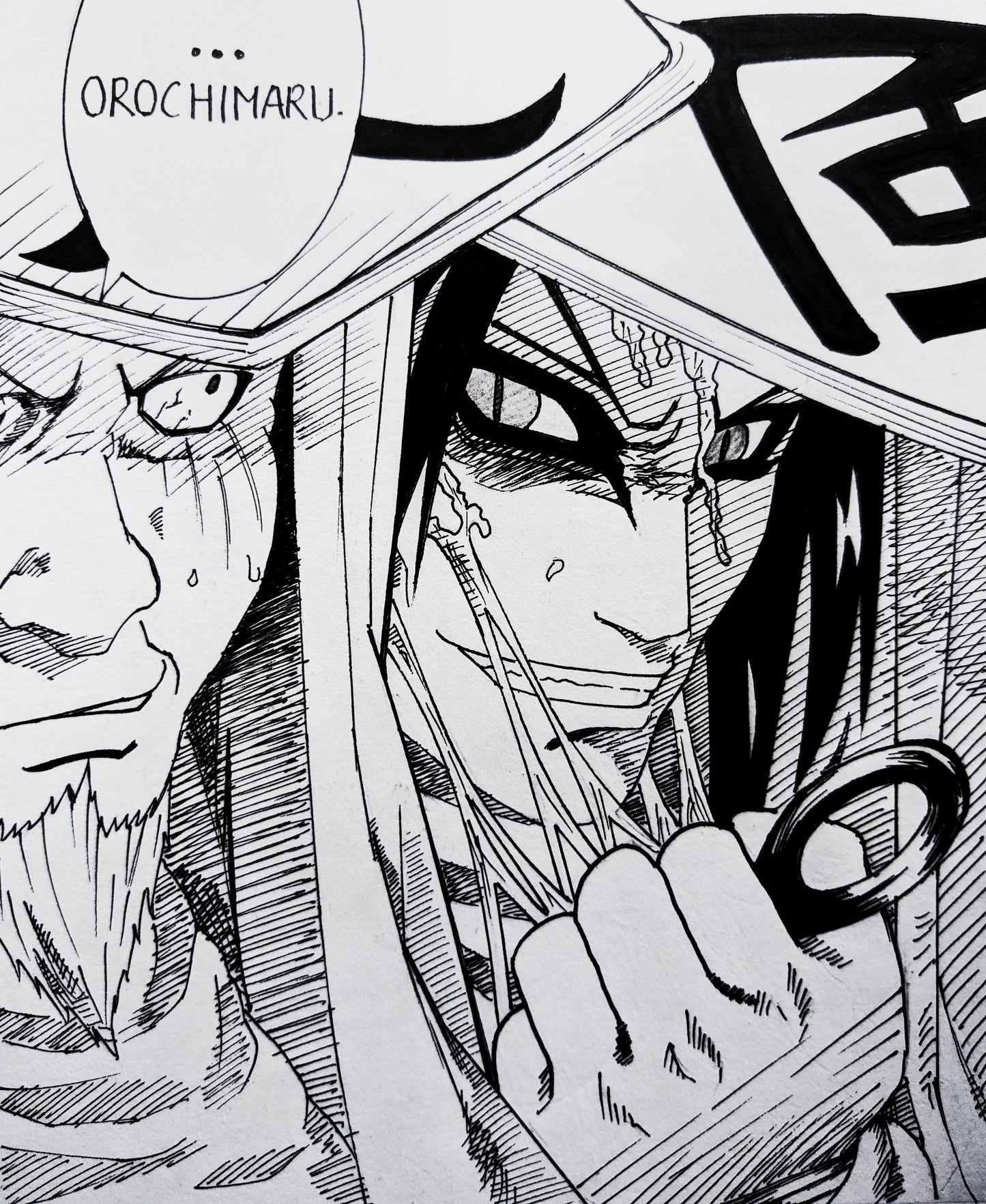 Orochimaru vs Hiruzen